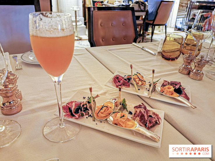 Le menu Traviata à l'Hôtel Le Meurice