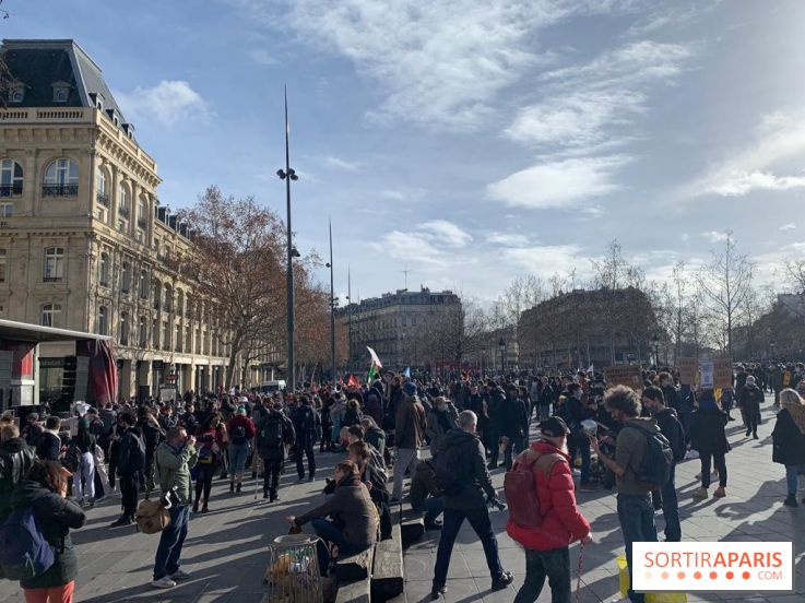 Manifestation nationale pour les libertés place de la République à Paris ce samedi 30 janvier 2021