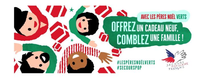 La brigade des Pères Noël verts du Secours Populaire investit le Beaupassage