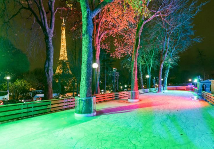La patinoire des Jardins du Trocadéro