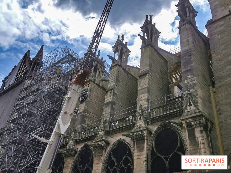 Notre Dame, démontage de l'échafaudage endommagé