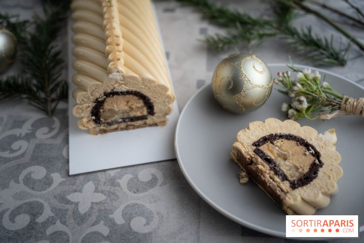 Bûche de Noël signature de Sébastien Serveau, Pâtisserie Fine Versailles