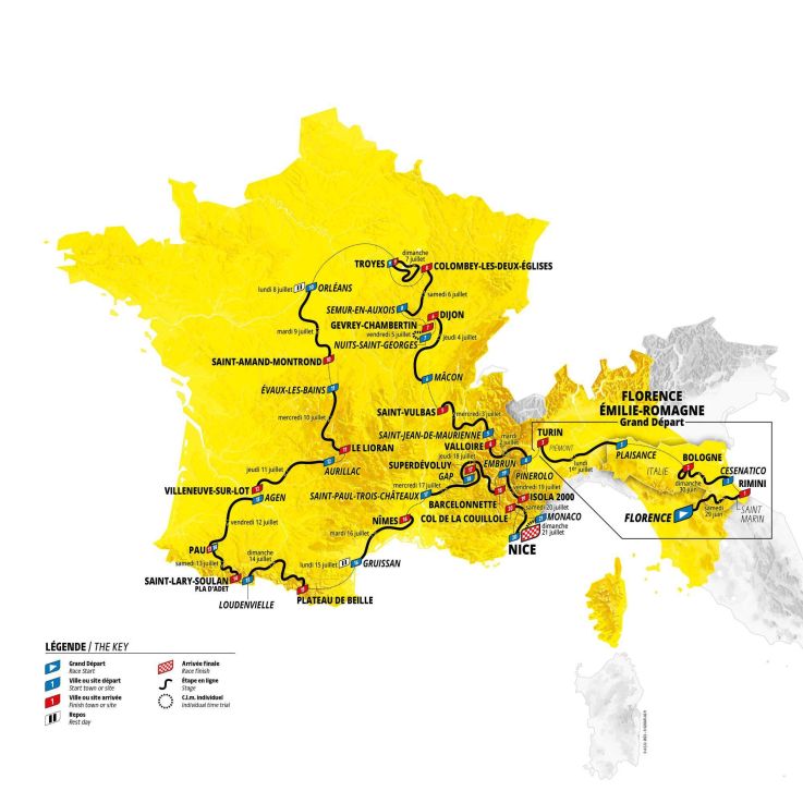 Tour de France 2024 les étapes et le parcours de cette édition, qui