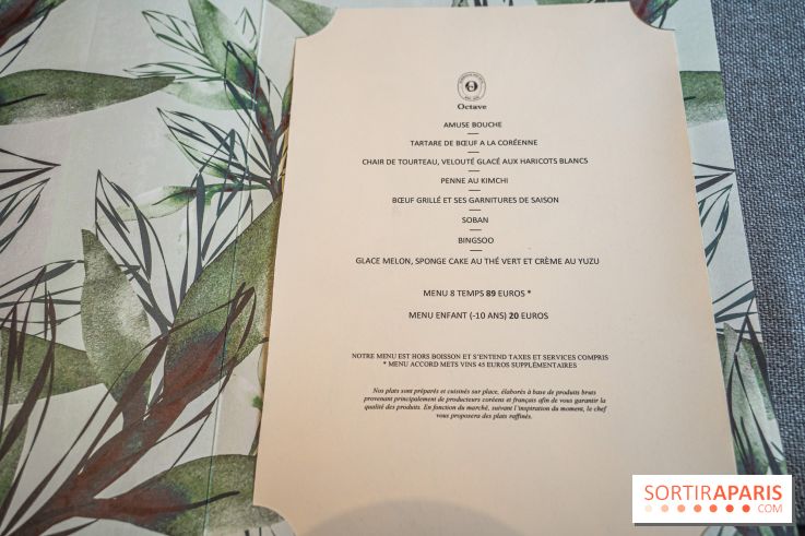 Octave restaurant dans le 16e par Juliette Ju - menu - carte