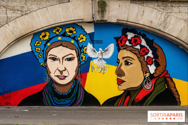 Le monde du street art se mobilise pour l'Ukraine à Paris, les photos