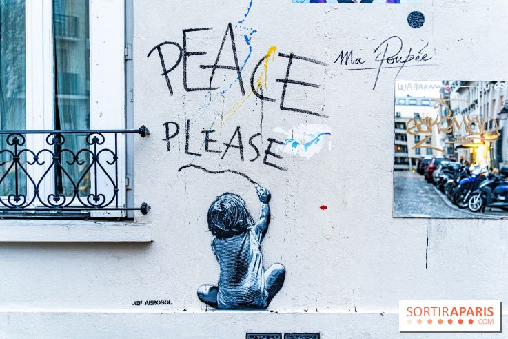 Le monde du street art se mobilise pour l'Ukraine à Paris, les photos