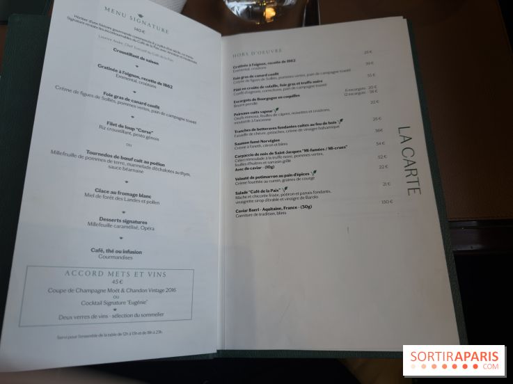 Photos : le Café de la Paix, carte et restaurant