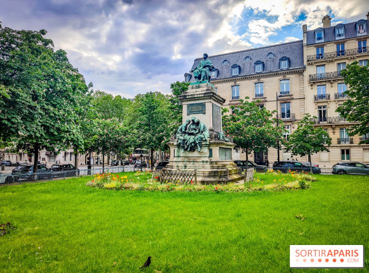 Visuels Paris - jardin solitude alexandre dumas place 17e arrondissement Malesherbes