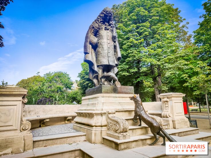Visuels Paris - statue Jean de la Fontaine jardin Ranelagh