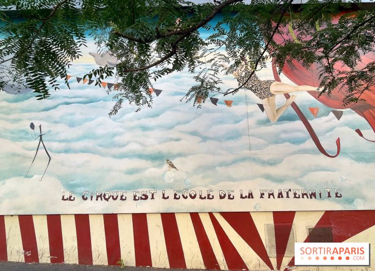 Le saviez-vous ? Un fresque de street art sur le thème du cirque, se cache  à Pigalle