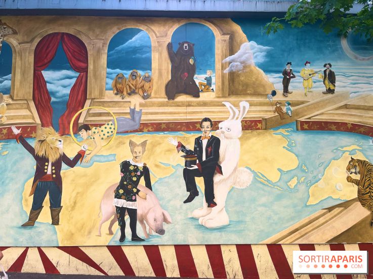 Le saviez-vous ? Un fresque de street art sur le thème du cirque, se cache  à Pigalle