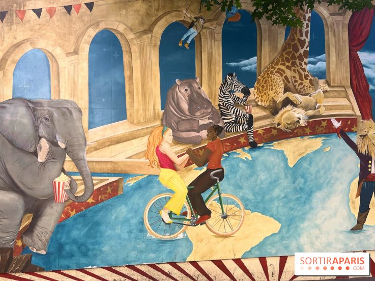 Le saviez-vous ? Un fresque de street art sur le thème du cirque, se cache  à Pigalle