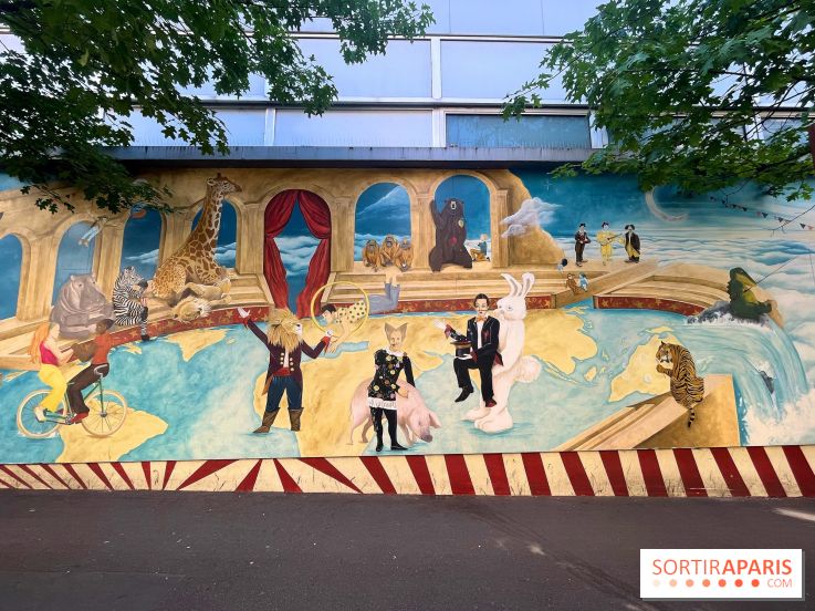 Le saviez-vous ? Un fresque de street art sur le thème du cirque, se cache  à Pigalle