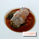 Geoélia - Sucrine braisée, jus de homard, sauce Grand Veneur