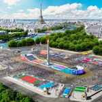 Run Paris 2024 sur la Place de la Concorde