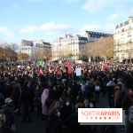 Demonstration and strike by the CGT, FSU and Solidaires pour l'emploi unions on January 4, 2021