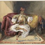 Oriental assis sur un divan - Delacroix