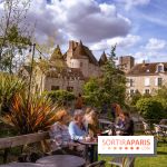 La terrasse du Moulin de Nemours, la guinguette estivale en bord de Loing 77 - A7C04893