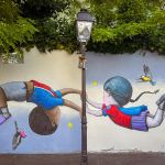 Street-art, les enfants de Seth à la Buttes aux Cailles enfilent des maillots du PSG