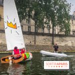 Du kayak et du canoë gratuit sur la Seine face à l'Île Saint-Louis à la base nautique du Bras Marie