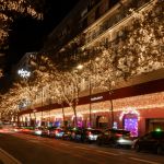 Illuminations de Noël 2020 sur le boulevard Haussmann