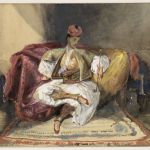 Oriental assis sur un divan - Delacroix