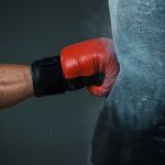 A boxing class for women on an evening during Fashion Week