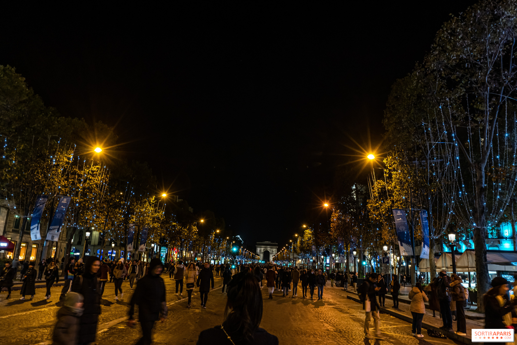 Paris's Champs-Élysées switches on its Christmas lights