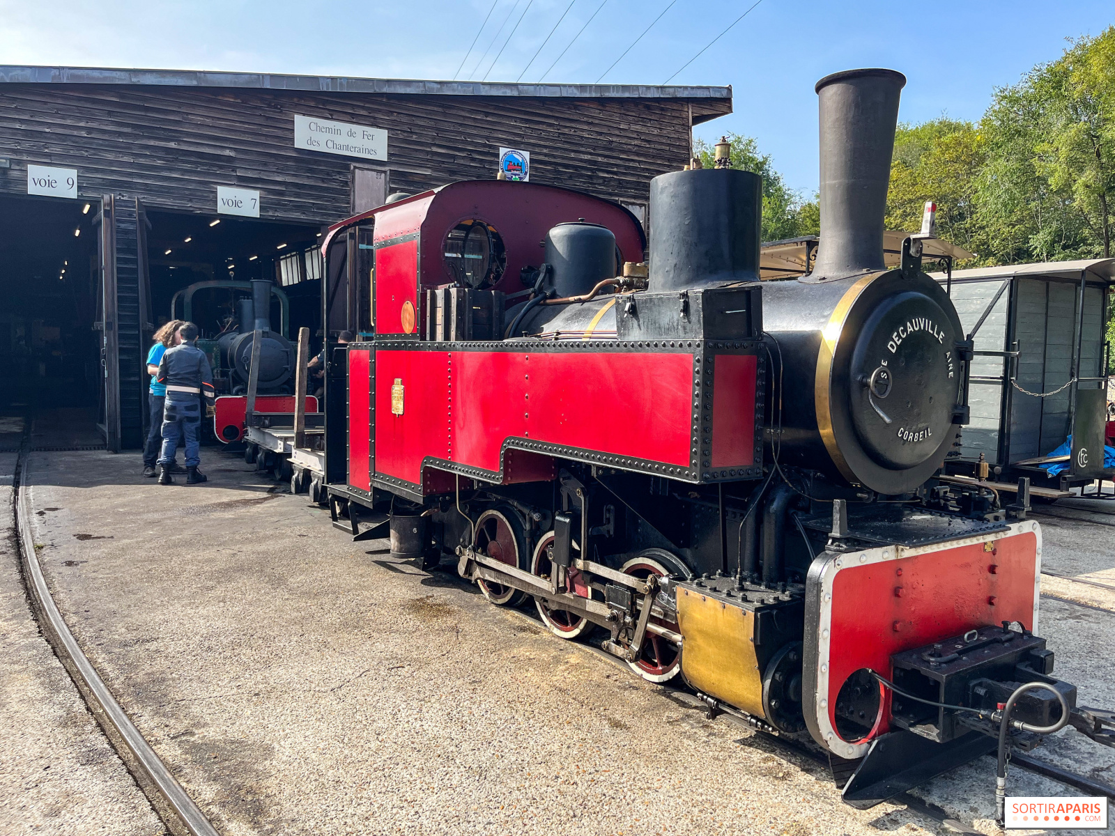 Ensemble chemin de fer à bois circuit train electrique locomotive