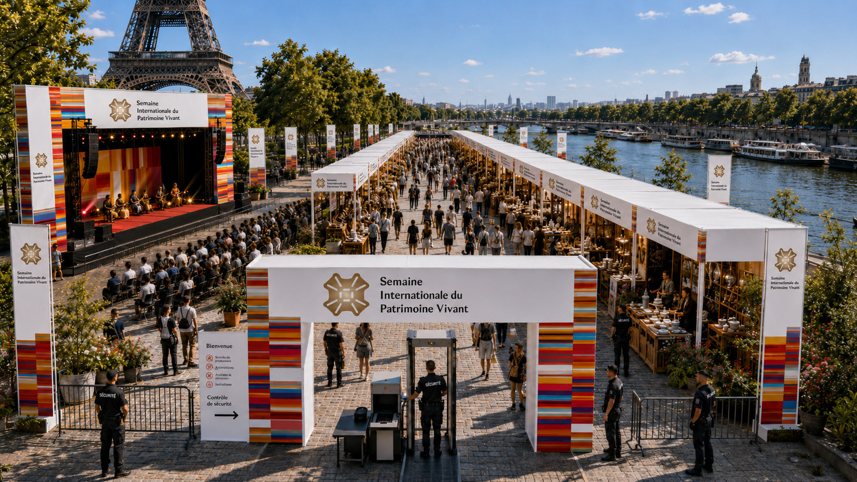 Semaine Internationale du Patrimoine Vivant près de la Tour Eiffel