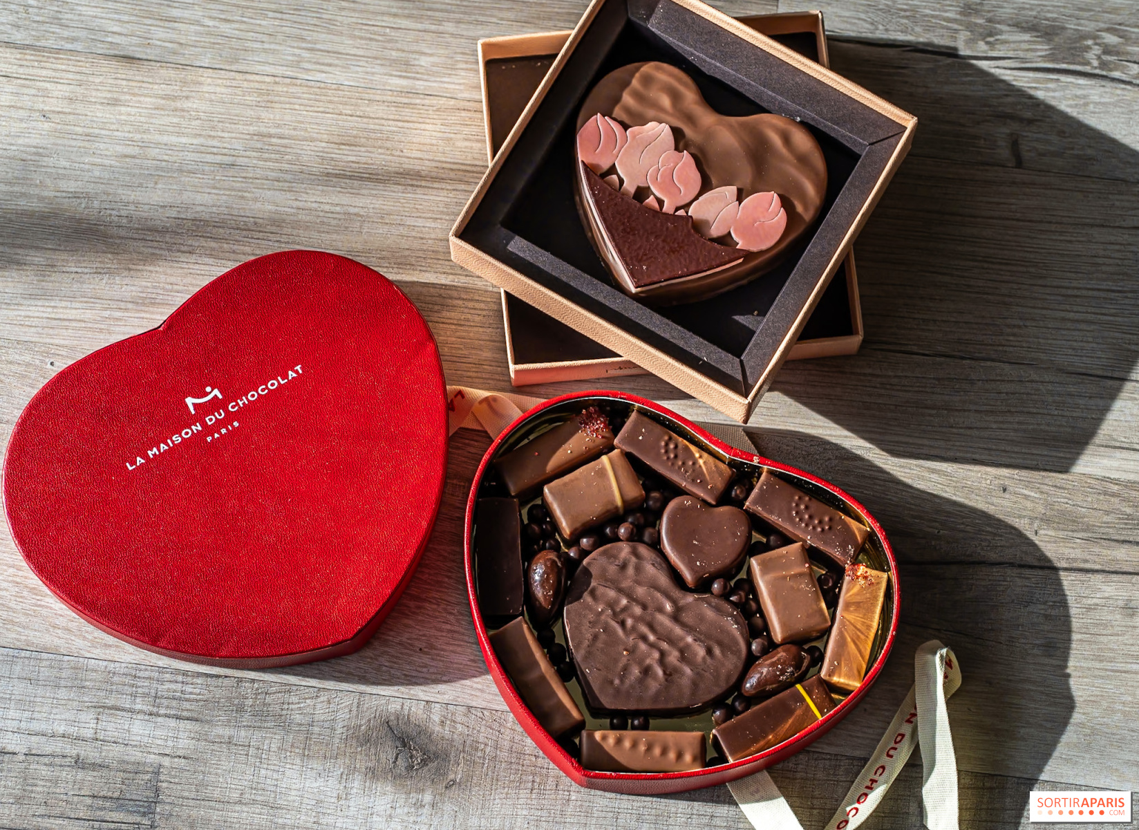 Cioccolatini di San Valentino de La Maison du Chocolat 2024, bouquet  d'amore e scatola a cuore 