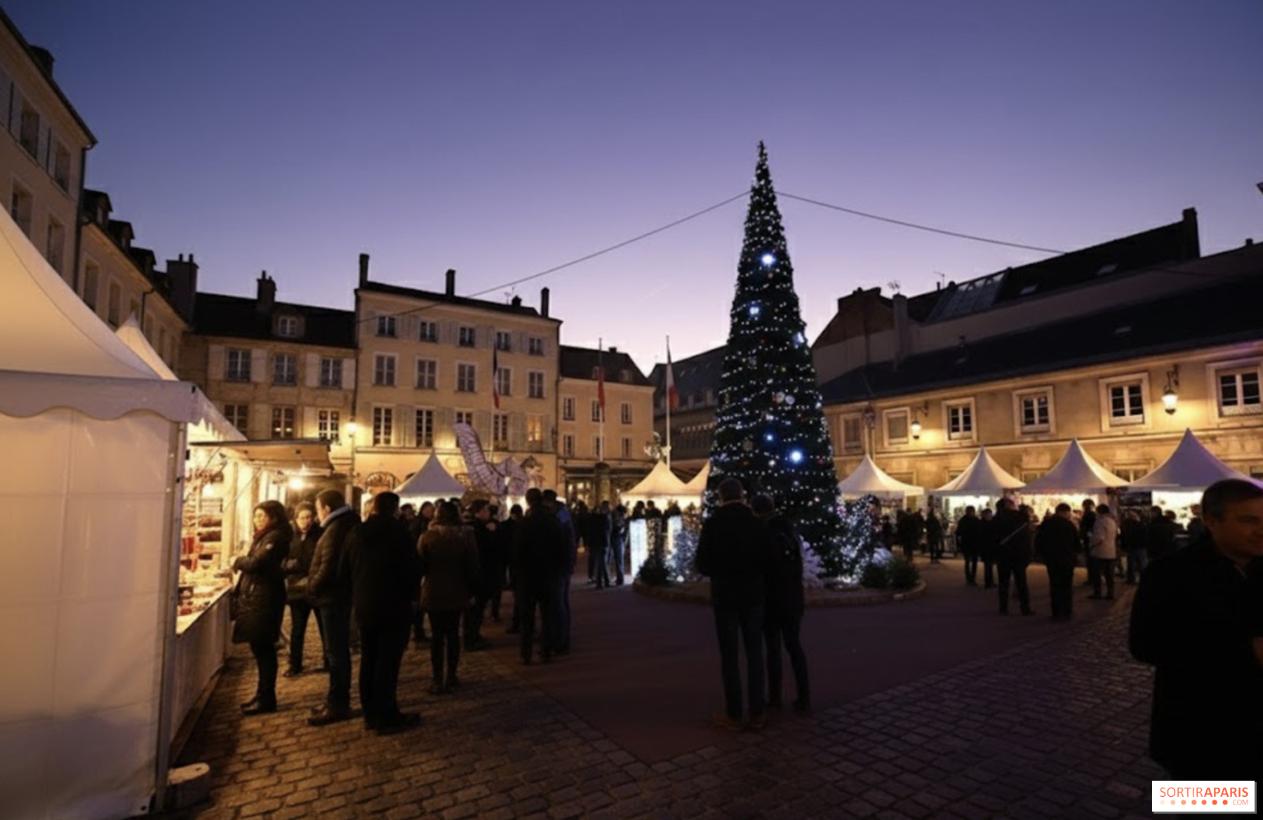 De kerstmarkt van Melun 2025 in bergdorpstijl in Seine-et-Marne - 77