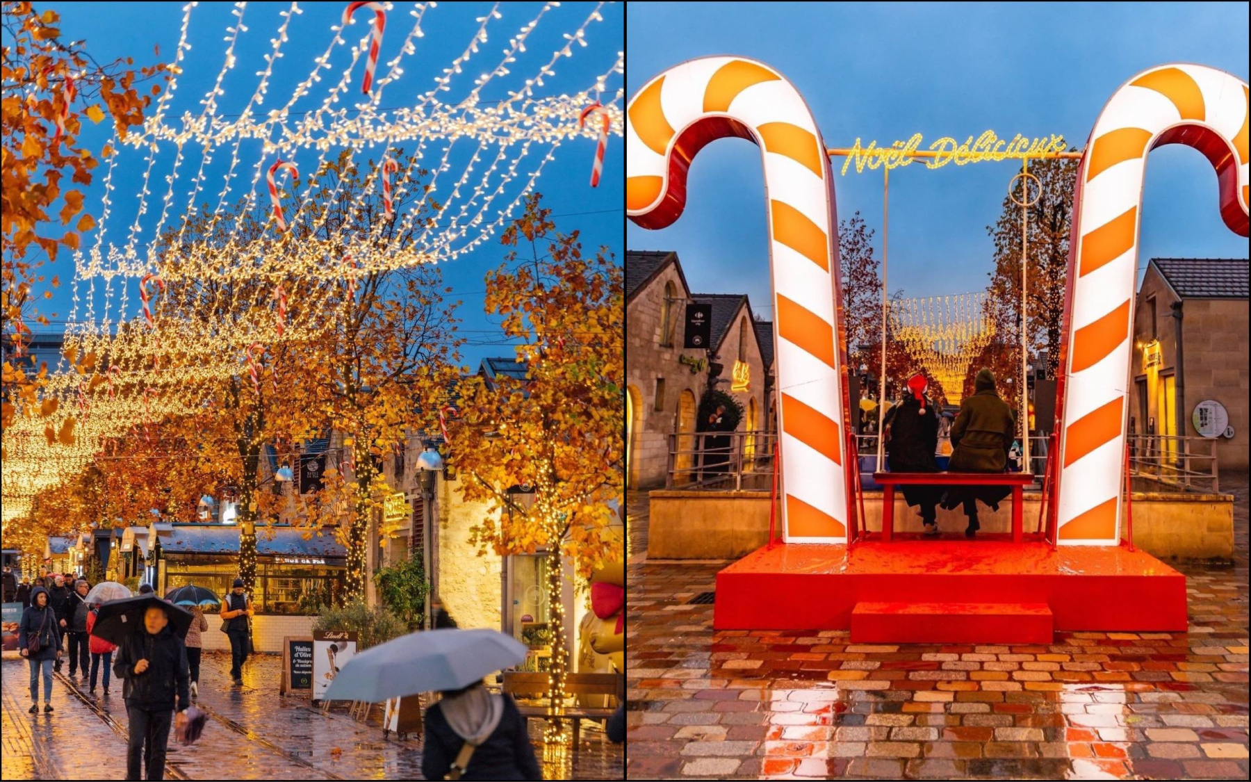 Bercy Village dévoile un ciel de sucre d'orge XXL pour Noël !
