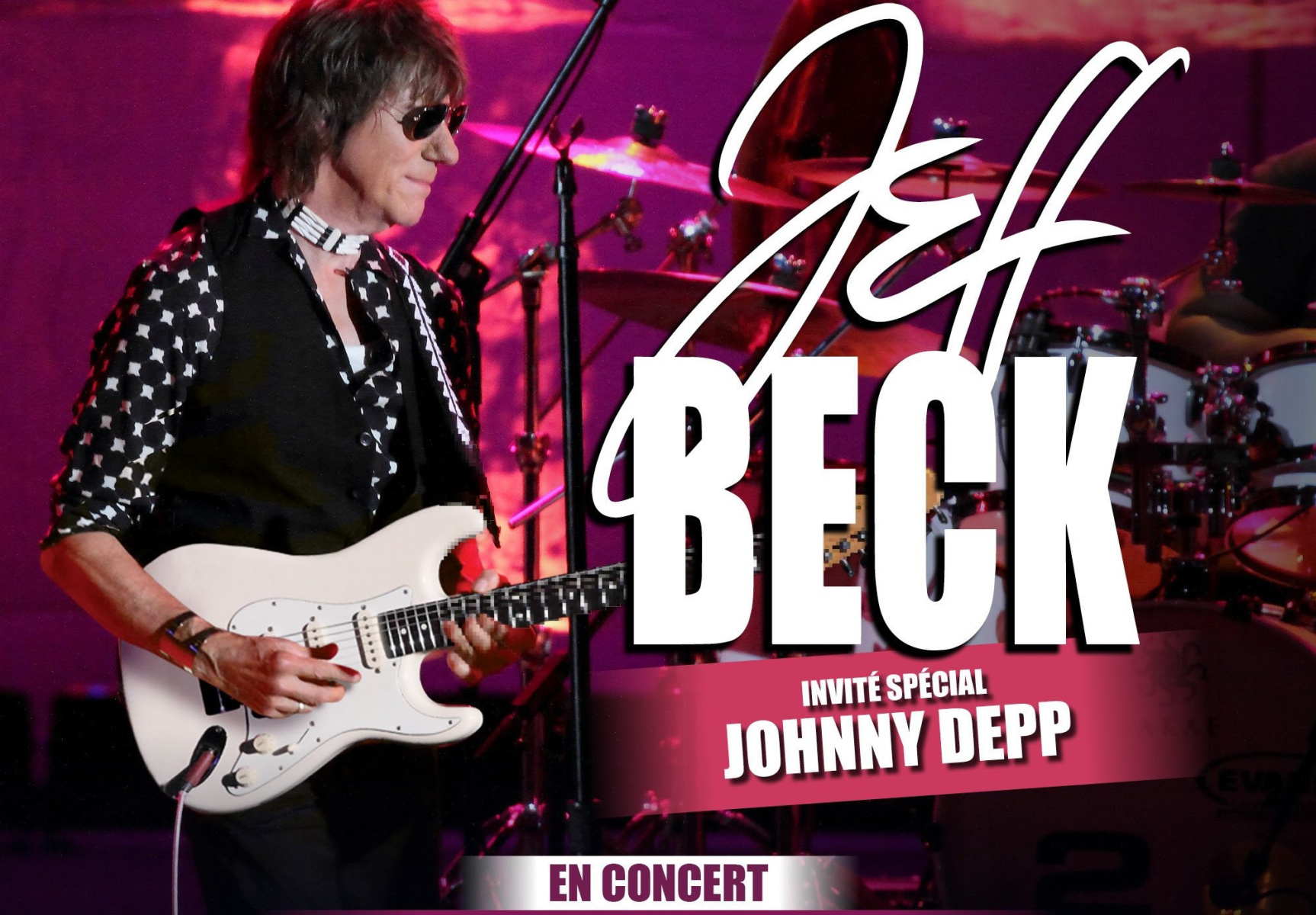 Jeff Beck live in July 2022 at Paris Olympia with Johnny Depp as a
