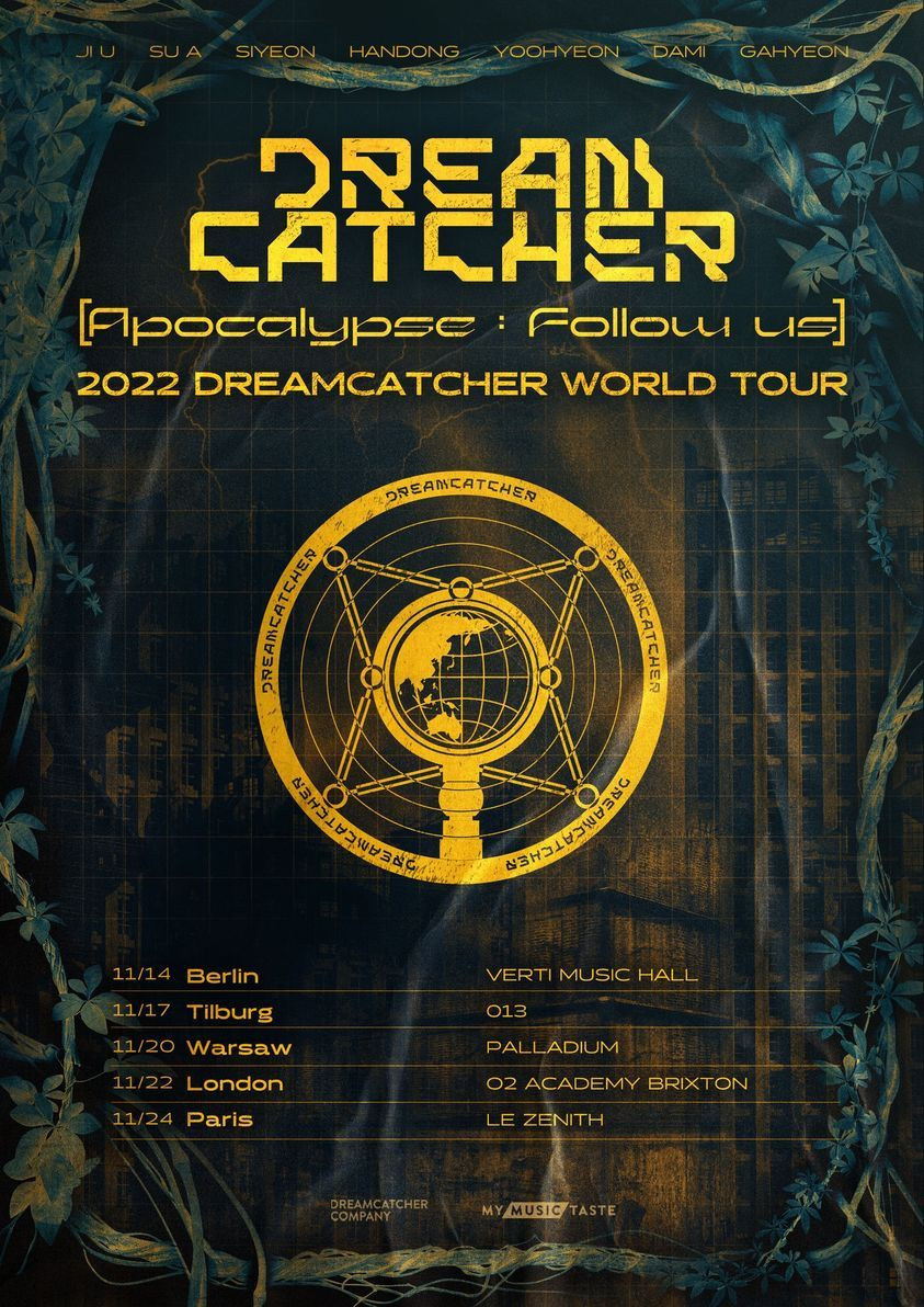 Dreamcatcher, the KPop band live in November 2022, at Paris Zenith