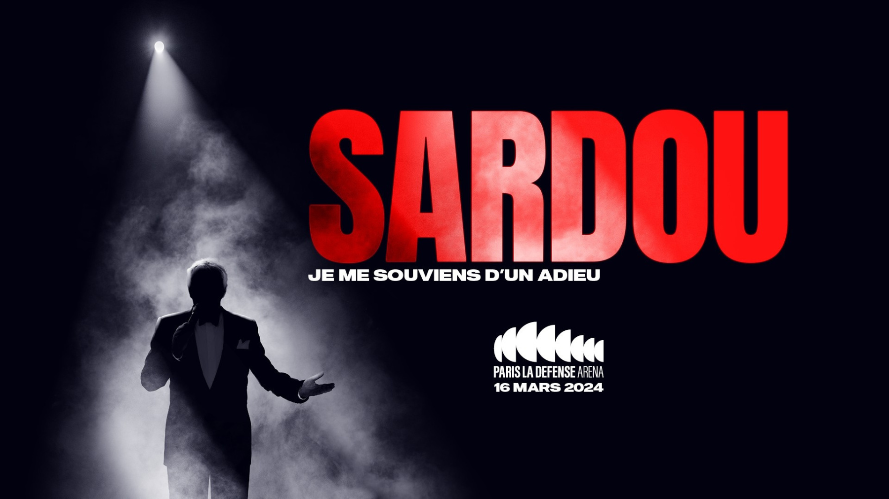 Michel Sardou live in March 2024, at Paris La Défense Arena extra