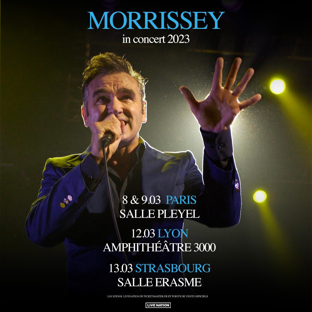 Morrissey live in March 2023 at Paris Salle Pleyel