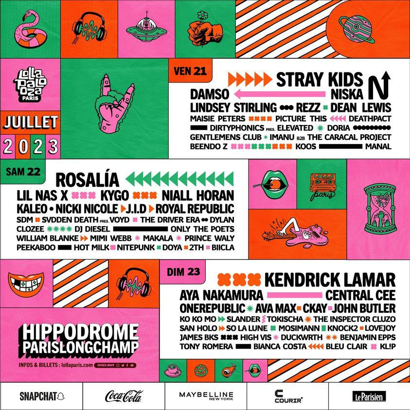 Kendrick Lamar, Stray Kids Confirmed For Lollapalooza Paris 2023