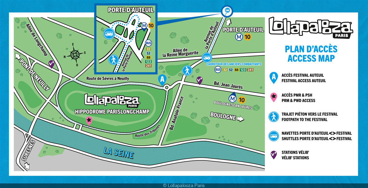 Lollapalooza Paris comment se rendre au festival ? Ce qu'il faut