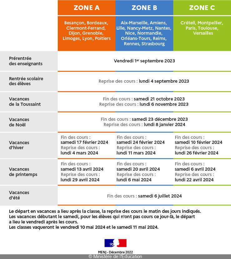 Direction d'école Agenda COULEUR 2023-2024 Zone C (French Edition)
