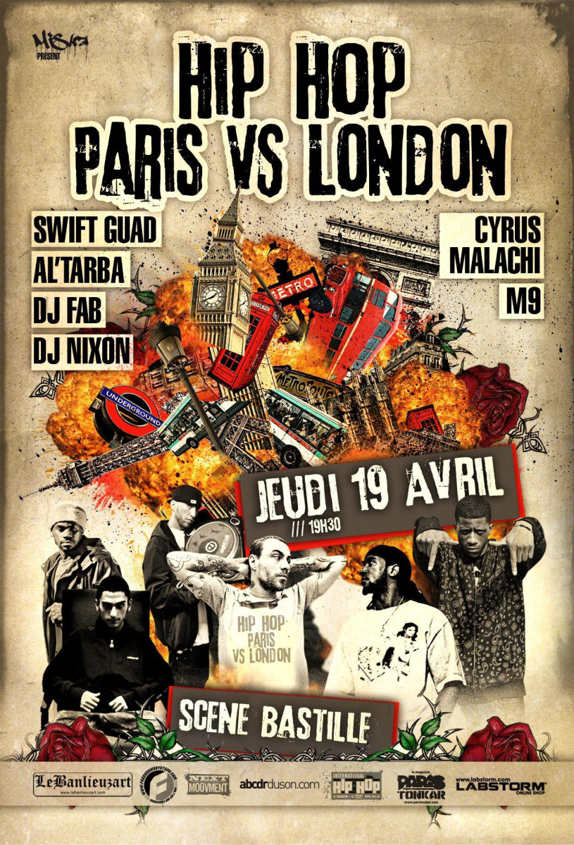 Concert hip hop, cyrus malachi, m9, swift guad, al'tarba, dj nix'on, dj fab
