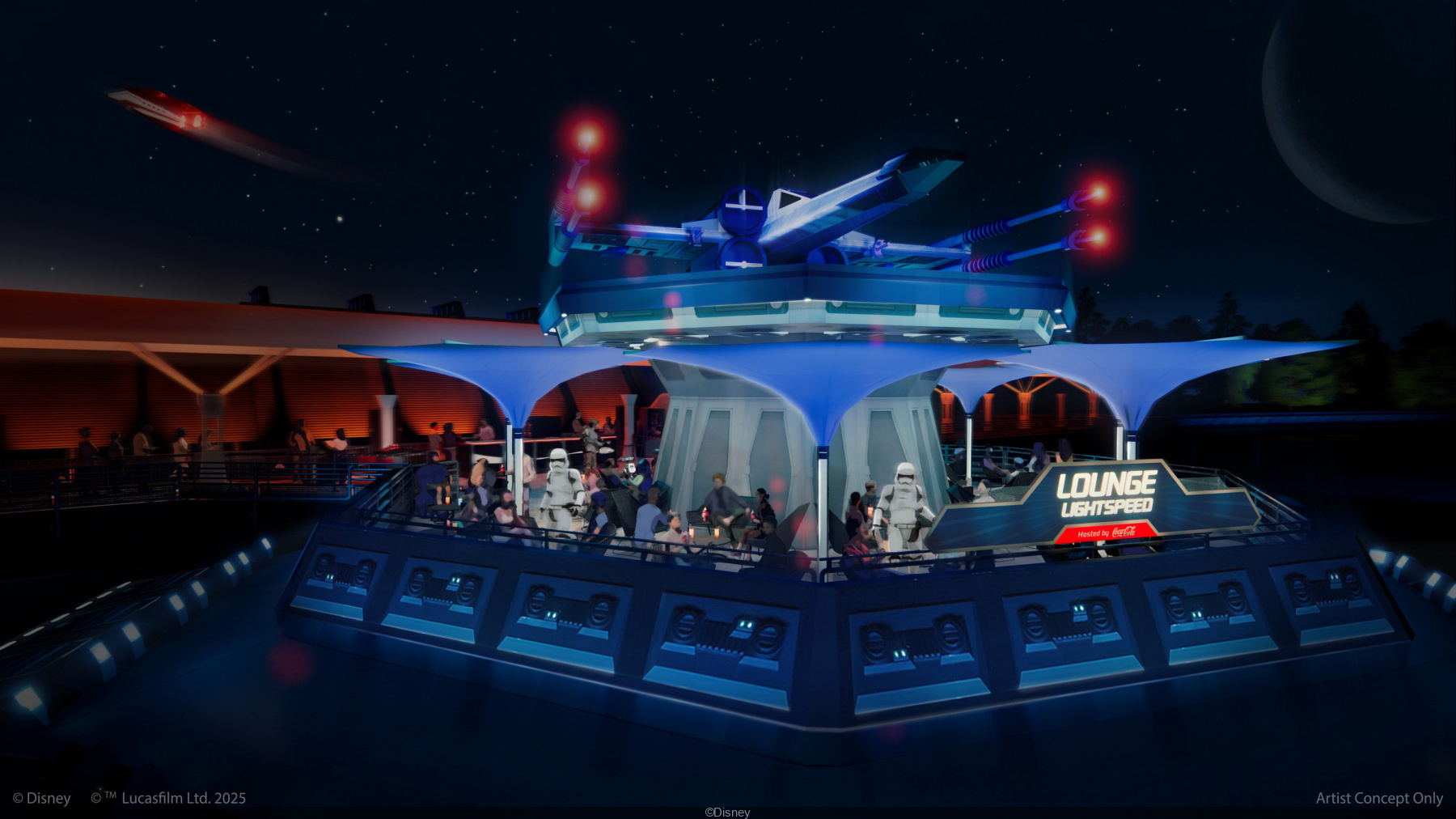Disneyland Paris : Lounge Lightspeed, la terrasse éphémère sur le toit de Starport à Discoveryland