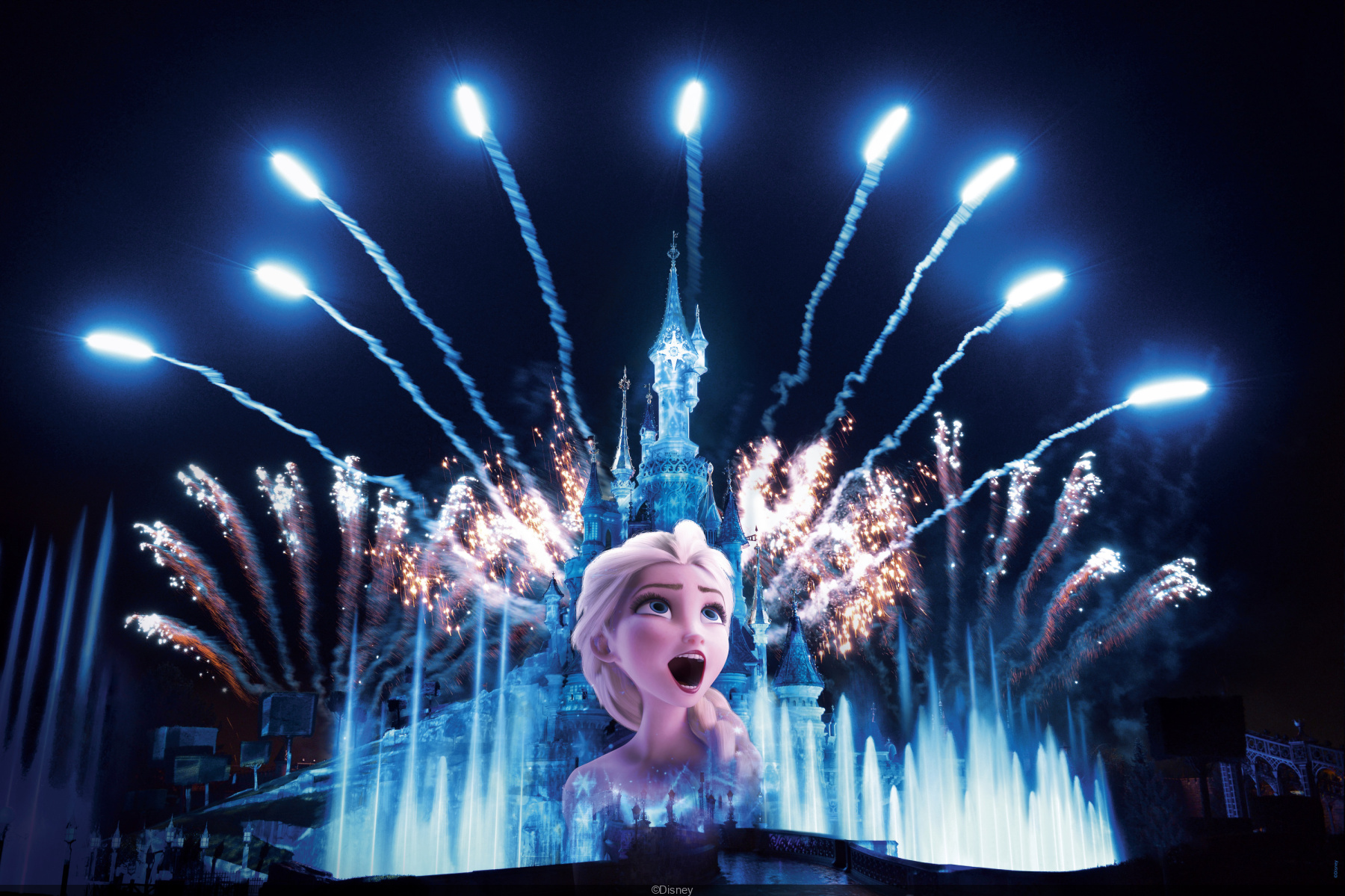 Robe Elsa de la reine des neiges 1 - Disneyland Paris - 6 ans