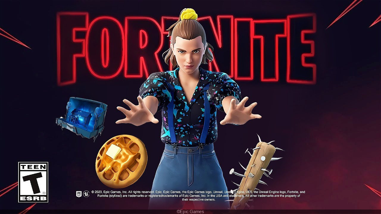 Fortnite x Stranger Things Eleven, Hopper, Demogorgon..