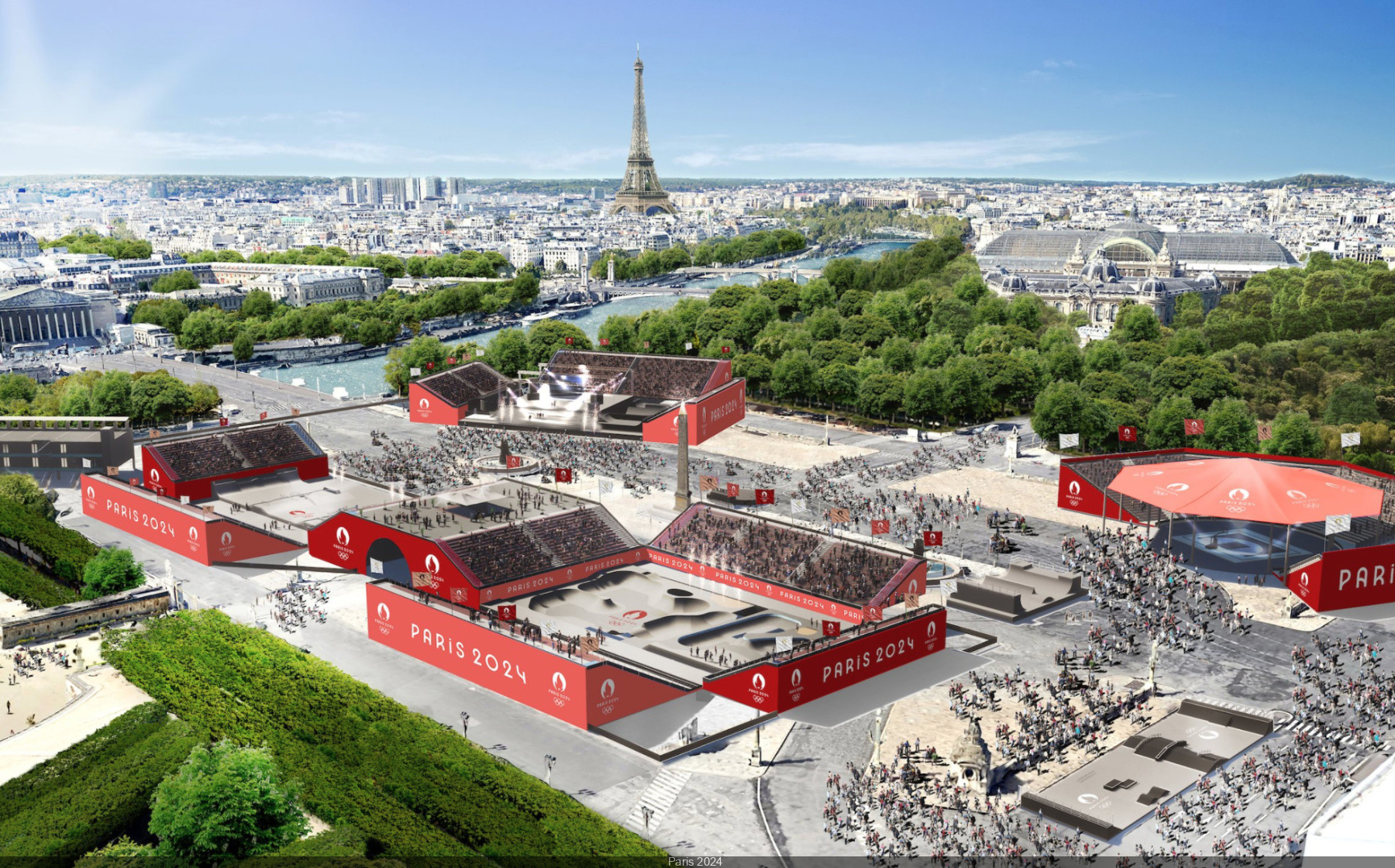 652111 Paris 2024 Les Premieres Images Du Site Olympique De La Place De La Concorde 