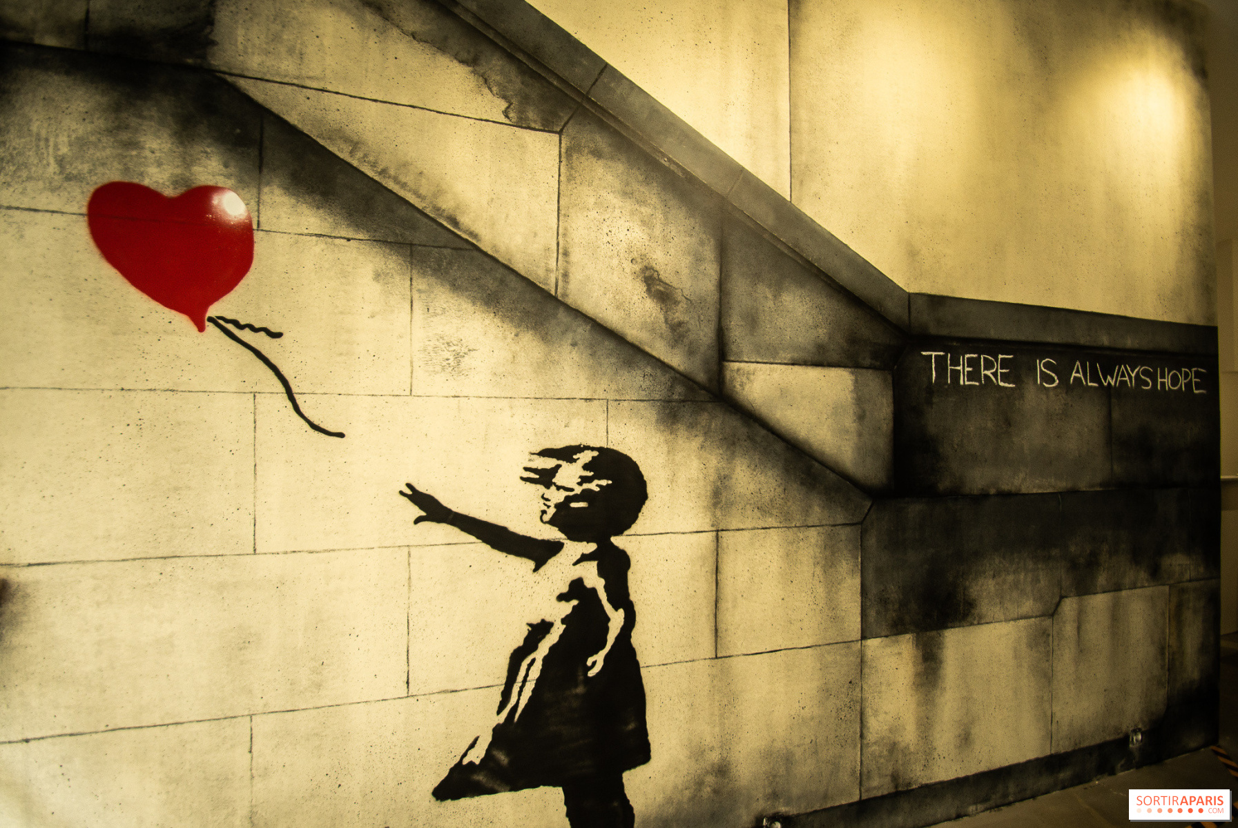 Peeling Radeau Faire Banksy Oeuvre La Petite Fille Au Ballon Nuit Corbeau Moins