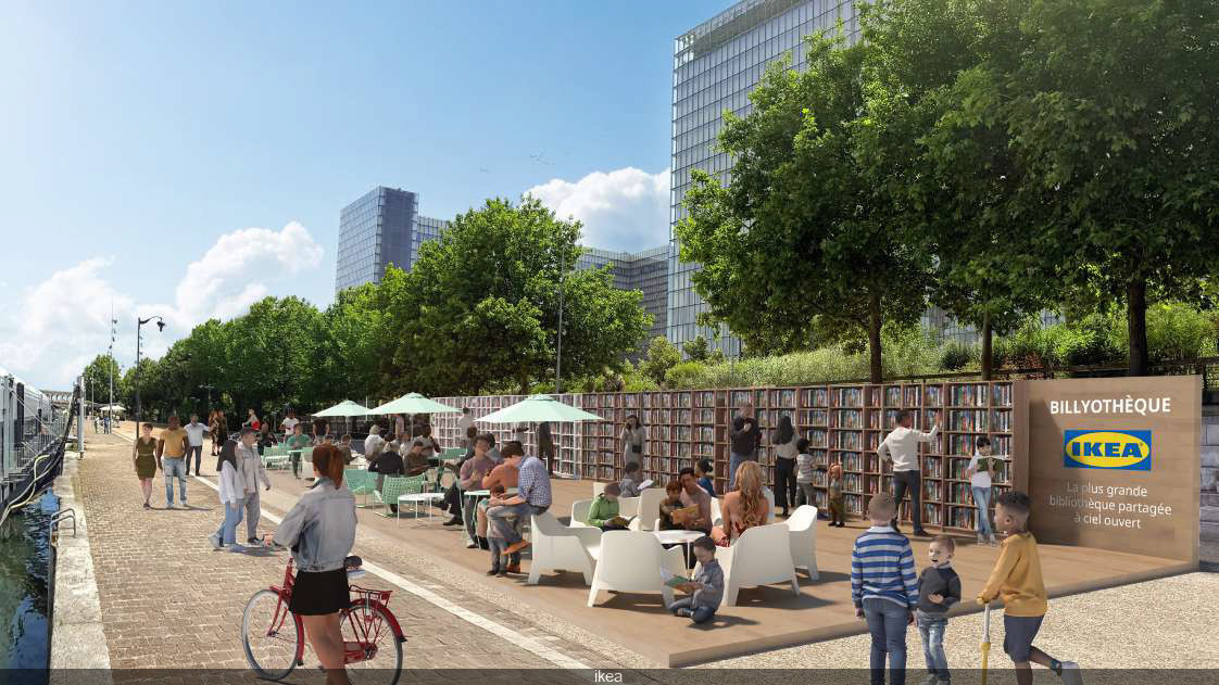Une bibliothèque et boite à livres géante, à ciel ouvert, sur les quais de Seine, dans le 13e