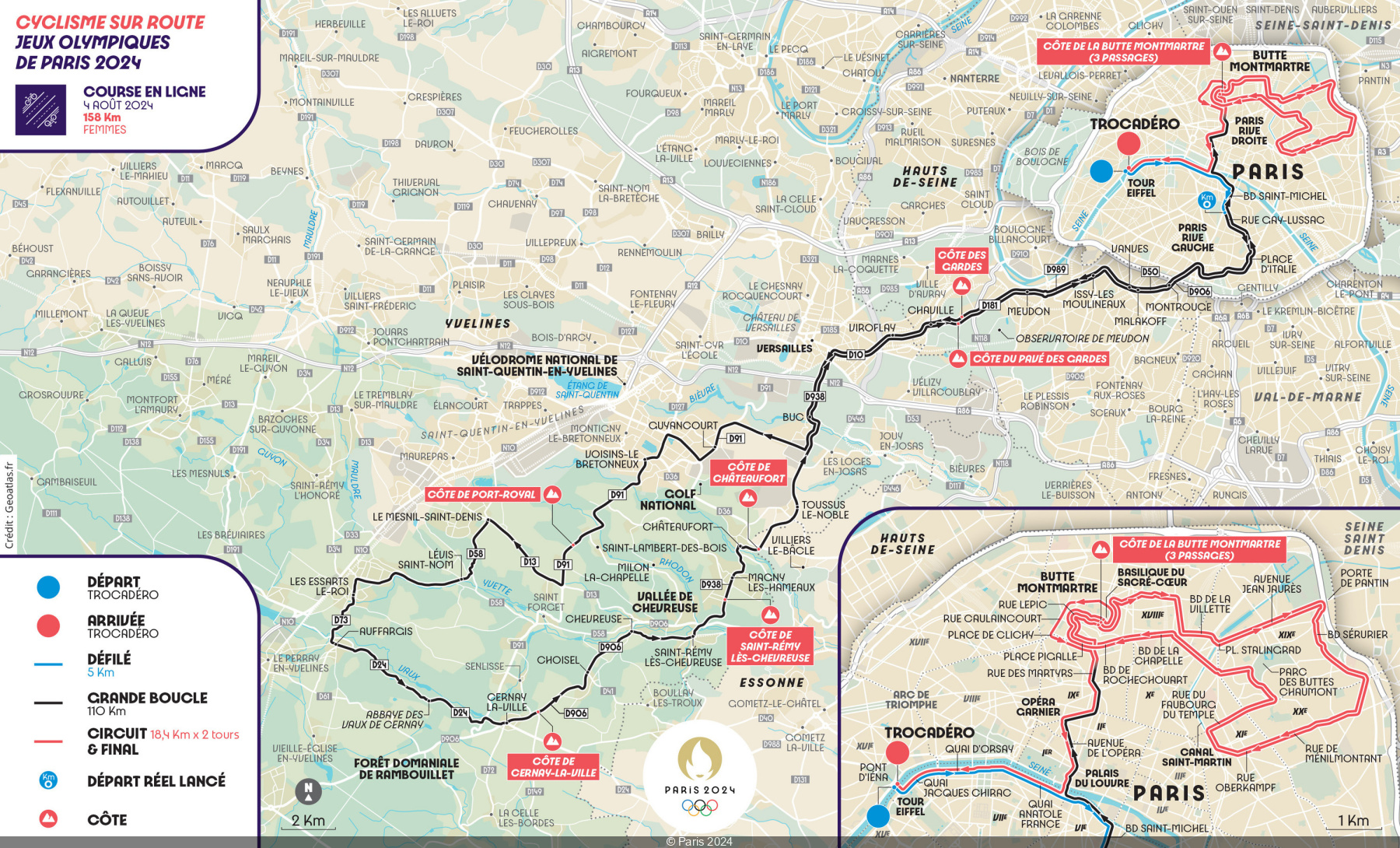 Olympics Road Race 2025 Route Tonie Guillema