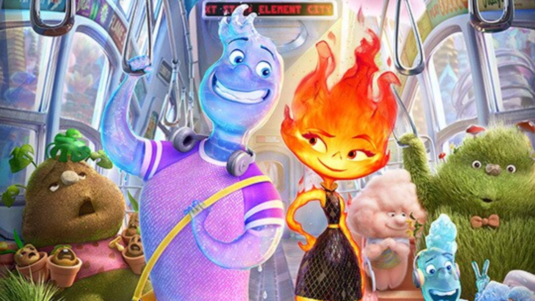 Fogo, água, terra e ar convivem no novo filme da Pixar: o primeiro